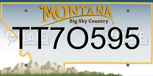 TT7O595 Montana License Plate