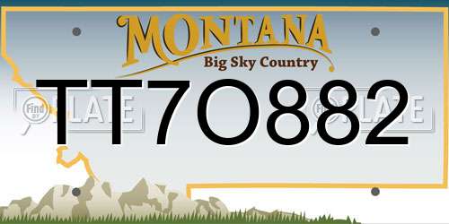 TT7O882 Montana License Plate