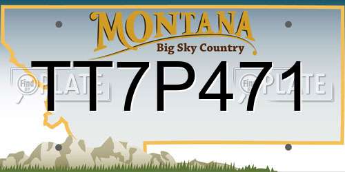 TT7P471 Montana License Plate