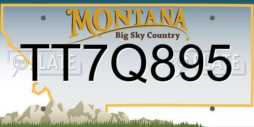 TT7Q895 Montana License Plate