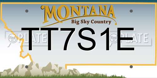 TT7S1E Montana License Plate