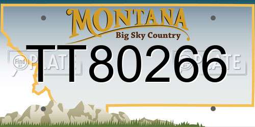 TT80266 Montana License Plate