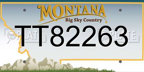 TT82263 Montana License Plate