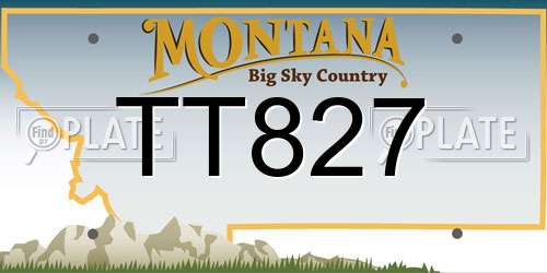 TT827 Montana License Plate
