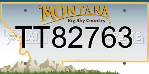 TT82763 Montana License Plate