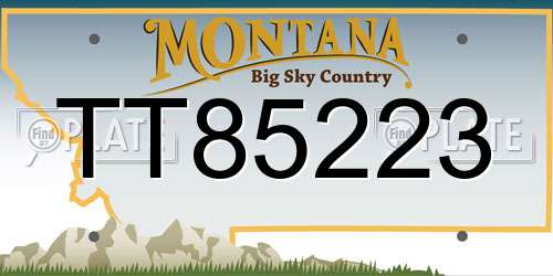 TT85223 Montana License Plate