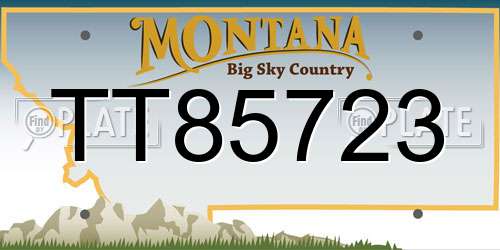 TT85723 Montana License Plate