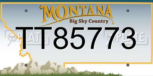 TT85773 Montana License Plate
