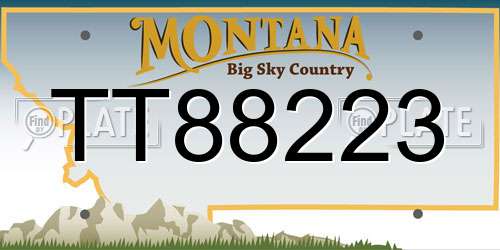 TT88223 Montana License Plate