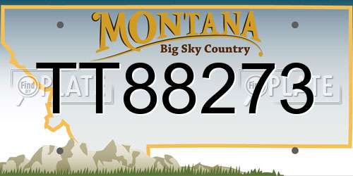 TT88273 Montana License Plate