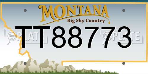 TT88773 Montana License Plate