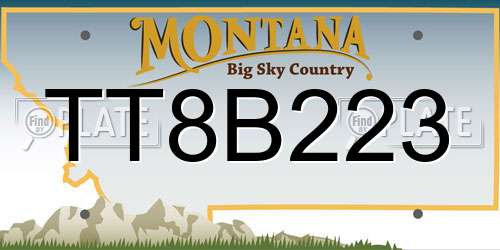 TT8B223 Montana License Plate