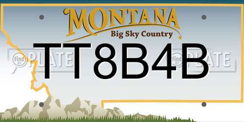 TT8B4B Montana License Plate