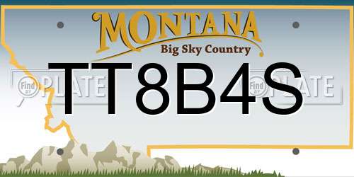 TT8B4S Montana License Plate