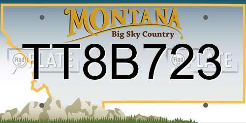 TT8B723 Montana License Plate