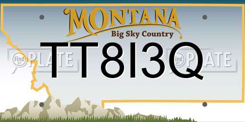 TT8I3Q Montana License Plate