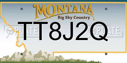TT8J2Q Montana License Plate