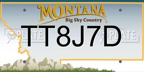 TT8J7D Montana License Plate