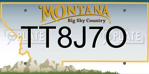 TT8J7O Montana License Plate