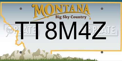 TT8M4Z Montana License Plate