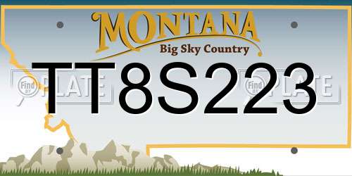 TT8S223 Montana License Plate