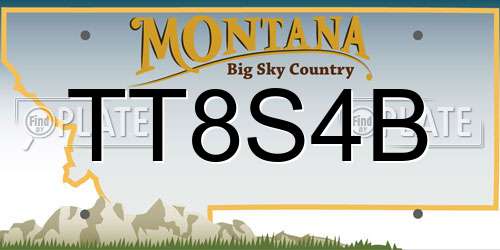 TT8S4B Montana License Plate