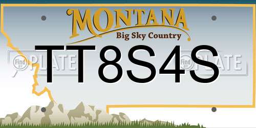 TT8S4S Montana License Plate