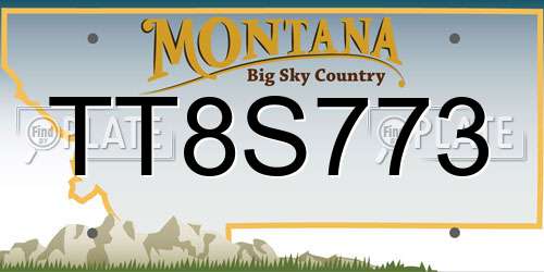 TT8S773 Montana License Plate