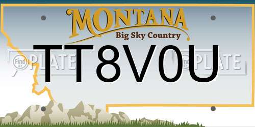 TT8V0U Montana License Plate