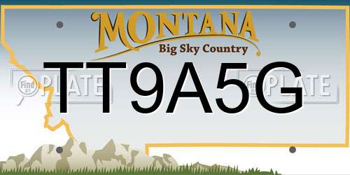 TT9A5G Montana License Plate