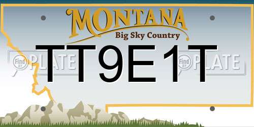 TT9E1T Montana License Plate