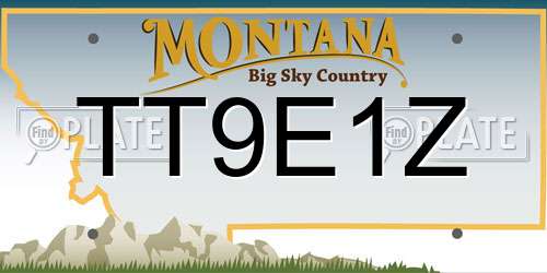TT9E1Z Montana License Plate