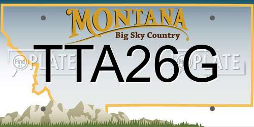 TTA26G Montana License Plate