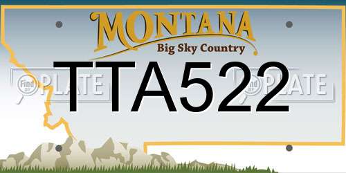 TTA522 Montana License Plate