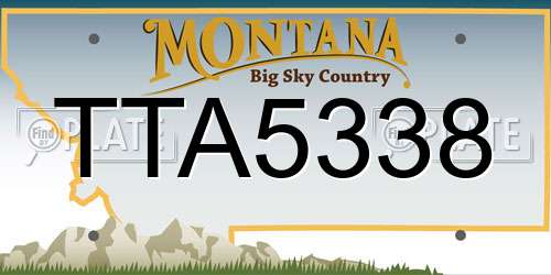 TTA5338 Montana License Plate