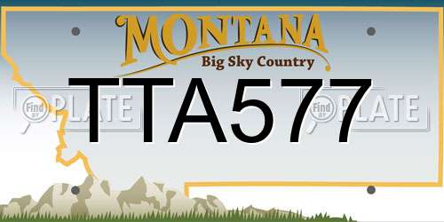 TTA577 Montana License Plate