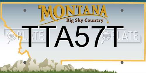 TTA57T Montana License Plate