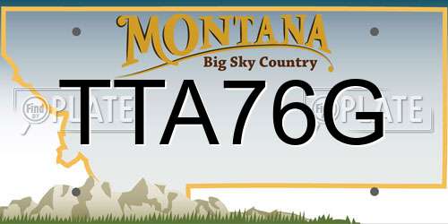 TTA76G Montana License Plate