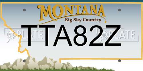 TTA82Z Montana License Plate