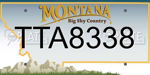 TTA8338 Montana License Plate
