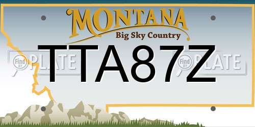 TTA87Z Montana License Plate