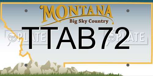 TTAB72 Montana License Plate