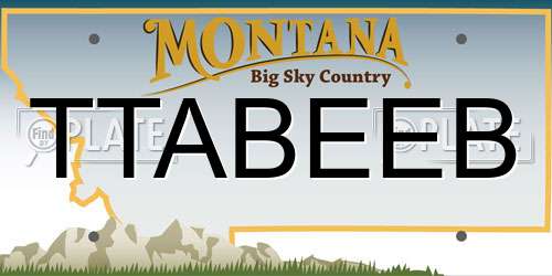 TTABEEB Montana License Plate