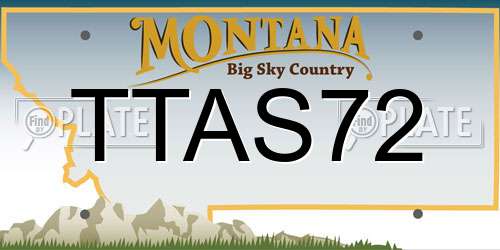 TTAS72 Montana License Plate