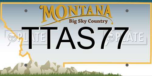TTAS77 Montana License Plate