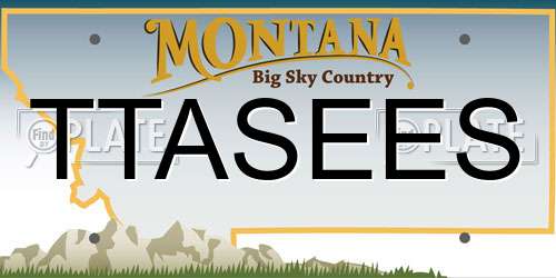 TTASEES Montana License Plate