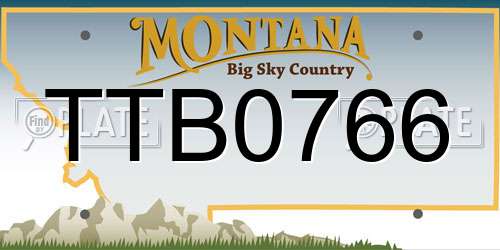 TTB0766 Montana License Plate