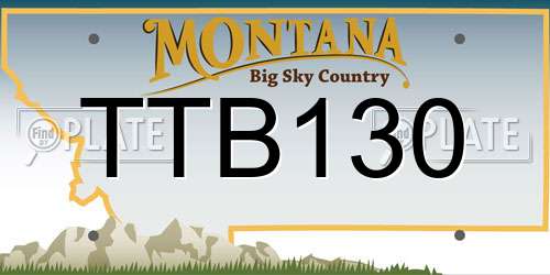 TTB130 Montana License Plate