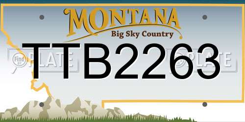 TTB2263 Montana License Plate