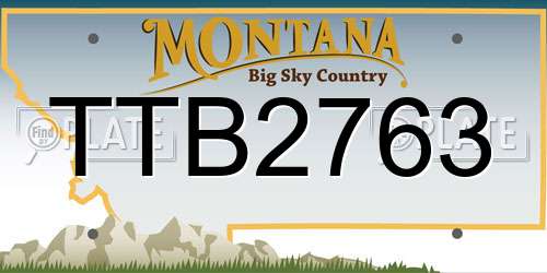 TTB2763 Montana License Plate